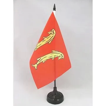 DRAPEAU DE TABLE PRINCIPAUTÉ DE MONTBÉLIARD 21x14cm - PETIT DRAPEAUX DE BUREAU DE MONTBÉLIARD 14 x 21 cm