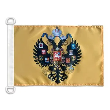 Pavillon nautique Russie WWI 45x30 cm Anneaux Plastiques