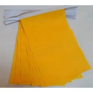 Guirlande 12 mètres 20 Drapeaux Unicolore Jaune 45x30 cm - Drapeau de couleur jaune 30 x 45 cm