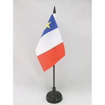 DRAPEAU DE TABLE ACADIE 15x10cm - PETIT DRAPEAUX DE BUREAU ACADIEN - CANADA 10 x 15 cm