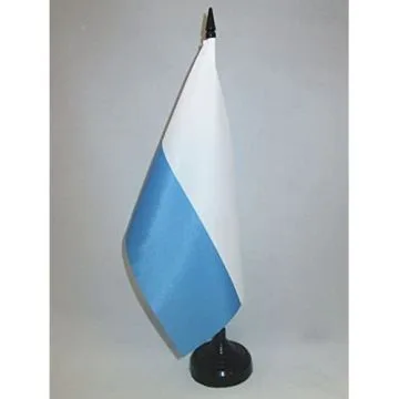 DRAPEAU DE TABLE SAINT MARIN SANS ARMOIRIES 21x14cm - PETIT DRAPEAUX DE BUREAU CIVIL SAINT-MARINAIS 14 x 21 cm