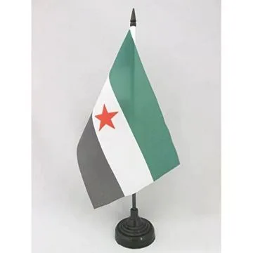 DRAPEAU DE TABLE ESTRÉMADURE INDÉPENDENTISTE 21x14cm - PETIT DRAPEAUX DE BUREAU RÉGIONALISTE EXTRÉMÈGNE - EXTREMADURA 14 x 21 cm