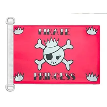Pavillon nautique Pirate Princesse 45x30 cm Anneaux Plastiques