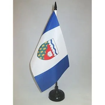 DRAPEAU DE TABLE TERRITOIRES DU NORD-OUEST 21x14cm - PETIT DRAPEAUX DE BUREAU CANADIEN - CANADA 14 x 21 cm