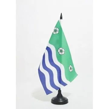 DRAPEAU DE TABLE COMTÍ? DE CUMBERLAND 21x14cm - PETIT DRAPEAUX DE BUREAU COUNTY OF CUMBERLAND - ANGLETERRE 14 x 21 cm
