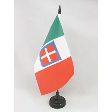 DRAPEAU DE TABLE ROYAUME D?ITALIE 1861?1946 21x14cm - PETIT DRAPEAUX DE BUREAU ROYAUME DE SARDAIGNE 14 x 21 cm