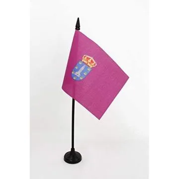 DRAPEAU DE TABLE PROVINCE DE LA COROGNE 15x10cm - PETIT DRAPEAUX DE BUREAU LA CORUÑA EN GALICE 10 x 15 cm