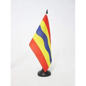 DRAPEAU DE TABLE PROVINCE DE OVERIJSSEL 21x14cm - PETIT DRAPEAUX DE BUREAU OVERIJSSEL AUX PAYS-BAS 14 x 21 cm