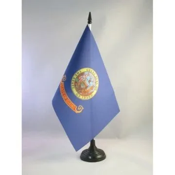 DRAPEAU DE TABLE IDAHO 21x14cm - PETIT DRAPEAUX DE BUREAU ETAT AMÉRICAIN - USA - ETATS-UNIS 14 x 21 cm