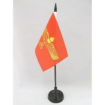DRAPEAU DE TABLE ARAMÉEN SYRIAQUE 15x10cm - PETIT DRAPEAUX DE BUREAU ARAMÉENS 10 x 15 cm