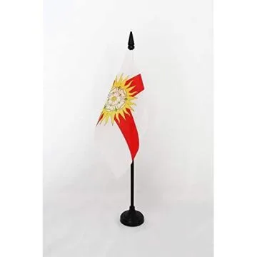 DRAPEAU DE TABLE COMTÉ DU YORKSHIRE WEST RIDING 15x10cm - PETIT DRAPEAUX DE BUREAU COUNTY OF YORK - ANGLETERRE 10 x 15 cm