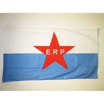 DRAPEAU ARMÍ?E RÍ?VOLUTIONNAIRE DU PEUPLE D\'ARGENTINE 150x90cm - DRAPEAU DE L\'ERP ARGENTIN 90 x 150 cm Fourreau pour hampe