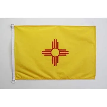 Drapeau Nouveau-Mexique 90x60cm - Drapeau Etat américain - USA - Etats-Unis 60 x 90 cm Spécial Extérieur - Drapeaux