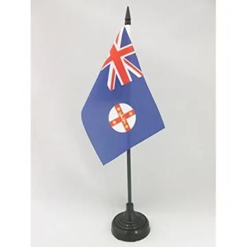 DRAPEAU DE TABLE NOUVELLE-GALLES DU SUD 15x10cm - PETIT DRAPEAUX DE BUREAU AUSTRALIEN - AUSTRALIE 10 x 15 cm