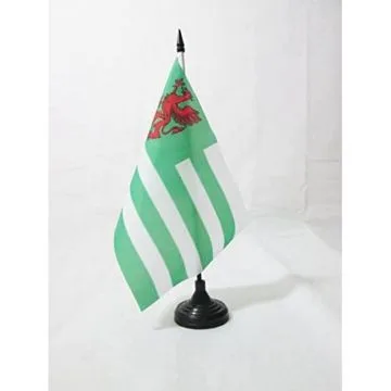 DRAPEAU DE TABLE COMTÍ? DE WILTSHIRE ANCIEN 21x14cm - PETIT DRAPEAUX DE BUREAU COUNTY OF WILTS. - ANGLETERRE 14 x 21 cm