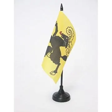 DRAPEAU DE TABLE CANTON DE SCHAFFHOUSE 15x15cm - PETIT DRAPEAUX DE BUREAU SCHAFFHAUSEN - SH SUISSE 15 x 15 cm