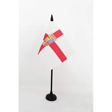 DRAPEAU DE TABLE PROVINCE DE SARAGOSSE 15x10cm - PETIT DRAPEAUX DE BUREAU ZARAGOZA EN ARAGON 10 x 15 cm