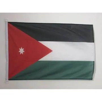 DRAPEAU JORDANIE 90x60cm - DRAPEAU JORDANIEN 60 x 90 cm Spécial Extérieur - DRAPEAUX