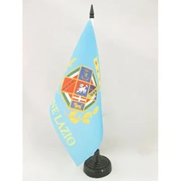DRAPEAU DE TABLE LATIUM 21x14cm - PETIT DRAPEAUX DE BUREAU ROMAIN - LAZIO - ITALIE 14 x 21 cm