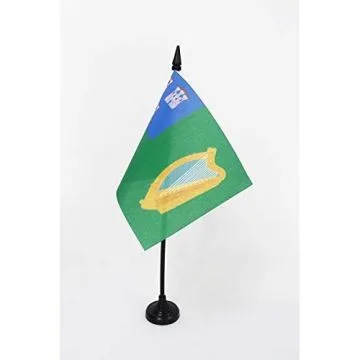 DRAPEAU DE TABLE DUBLIN 15x10cm - PETIT DRAPEAUX DE BUREAU VILLE DE DUBLIN EN IRLANDE 10 x 15 cm