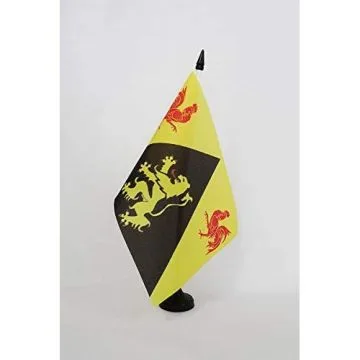 Drapeau de table Province de Brabant wallon 21x14cm - PETIT Drapeaux DE BUREAU de Wallonie 14 x 21 cm