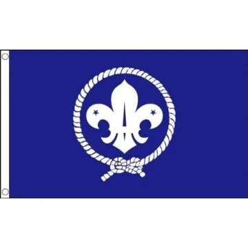 DRAPEAU SCOUTS BLEU 90x60cm - DRAPEAU DU SCOUTISME 60 x 90 cm - DRAPEAUX