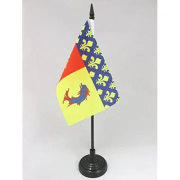 DRAPEAU DE TABLE HAUTES-ALPES 15x10cm - PETIT DRAPEAUX DE BUREAU DÉPARTEMENT HAUT-ALPINS 10 x 15 cm