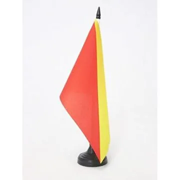 DRAPEAU DE TABLE PALERME 21x14cm - PETIT DRAPEAUX DE BUREAU PALERMO EN SICILE 14 x 21 cm