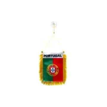FANION PORTUGAL 15x10cm - Mini drapeau PORTUGAIS 10 x 15 cm spécial voiture - Bannière