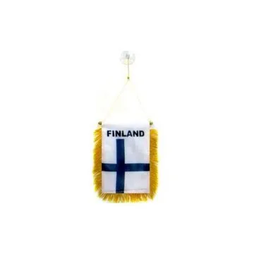 FANION FINLANDE 15x10cm - Mini drapeau FINLANDAIS 10 x 15 cm spécial voiture - Bannière