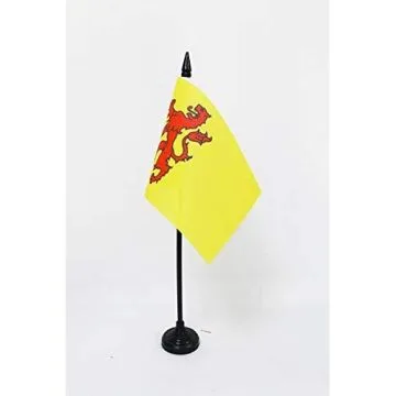 DRAPEAU DE TABLE PROVINCE DE HOLLANDE-MÉRIDIONALE 15x10cm - PETIT DRAPEAUX DE BUREAU ZUID-HOLLAND AUX PAYS-BAS 10 x 15 cm