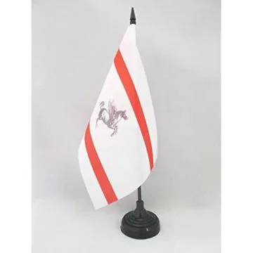 DRAPEAU DE TABLE TOSCANE 21x14cm - PETIT DRAPEAUX DE BUREAU TOSCAN - TOSCANA - ITALIE 14 x 21 cm