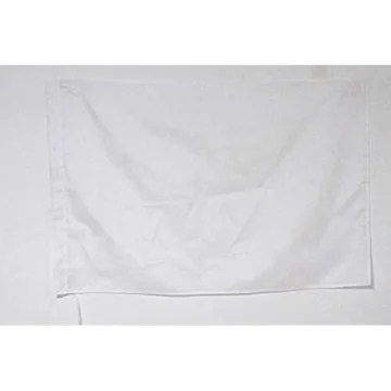 Drapeau course automobile blanc 90x60cm - Drapeau de commissaire 60 x 90 cm Fourreau pour hampe