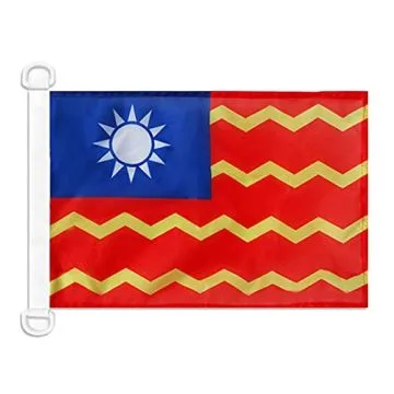 Pavillon nautique Pavillon Civil Taiwan 45x30 cm Anneaux Plastiques