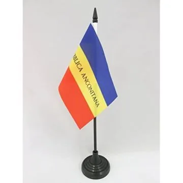 DRAPEAU DE TABLE RÉPUBLIQUE ANCÔNITAINE 1797?1798 15x10cm - PETIT DRAPEAUX DE BUREAU ITALIEN ANCIEN - ITALIE 10 x 15 cm