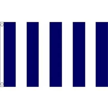 DRAPEAU BANDES BLEU MARINE ET BLANC 90x60cm - DRAPEAU Í? BANDES BLEUES MARINE ET BLANCHES 60 x 90 cm - DRAPEAUX