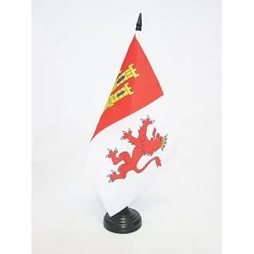 DRAPEAU DE TABLE PROVINCE DE CÁCERES 21x14cm - PETIT DRAPEAUX DE BUREAU CACERES EN ESTREMADURE 14 x 21 cm