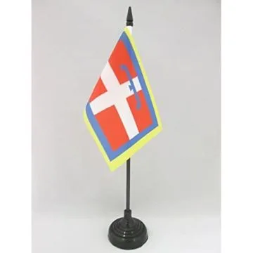 DRAPEAU DE TABLE PIÉMONT 15x10cm - PETIT DRAPEAUX DE BUREAU PIEMONTE - ITALIE 10 x 15 cm