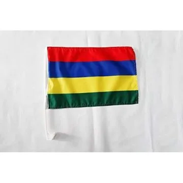 Drapeau de voiture Maurice 45x30cm - Carflag mauricien 30 x 45 cm
