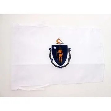 DRAPEAU MASSACHUSETTS 45x30cm - PAVILLON ETAT AMÉRICAIN - USA - ETATS-UNIS 30 x 45 cm haute qualité
