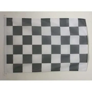 PAVILLON NAUTIQUE DAMIER NOIR ET BLANC 45x30cm - DRAPEAU DE BATEAU Í? DAMIERS - COURSE AUTOMOBILE - FORMULE 1 30 x 45 cm