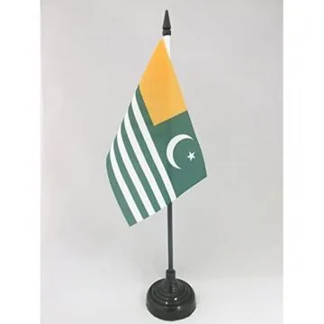 DRAPEAU DE TABLE AZAD CACHEMIRE 15x10cm - PETIT DRAPEAUX DE BUREAU CACHEMIRE LIBRE 10 x 15 cm