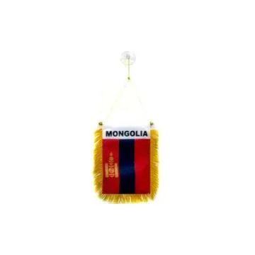 FANION MONGOLIE 15x10cm - Mini drapeau MONGOL 10 x 15 cm spécial voiture - Bannière