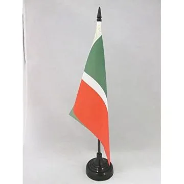 DRAPEAU DE TABLE TCHÉTCHÉNIE 21x14cm - PETIT DRAPEAUX DE BUREAU RÉPUBLIQUE TCHÉTCHÈNE 14 x 21 cm