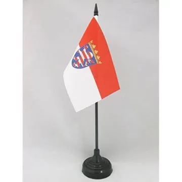 DRAPEAU DE TABLE HESSE 15x10cm - PETIT DRAPEAUX DE BUREAU HESSEN - LAND ALLEMAGNE 10 x 15 cm