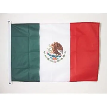DRAPEAU MEXIQUE 90x60cm - DRAPEAU MEXICAIN 60 x 90 cm Spécial Extérieur - DRAPEAUX