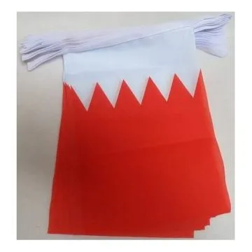 Guirlande 12 mètres 20 Drapeaux Bahreïn 45x30 cm - Drapeau bahreïnien 30 x 45 cm