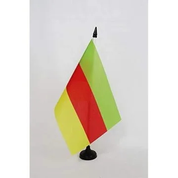 Drapeau de table Bodos d\'Inde 21x14cm - PETIT Drapeaux DE BUREAU du peuple Bodo 14 x 21 cm