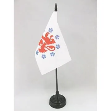 DRAPEAU DE TABLE COMMUNAUTÉ GERMANOPHONE DE BELGIQUE 15x10cm - PETIT DRAPEAUX DE BUREAU BELGE 10 x 15 cm
