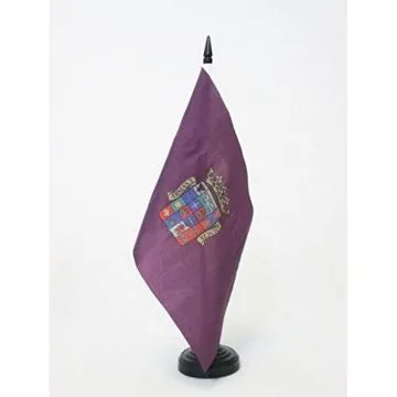 DRAPEAU DE TABLE PROVINCE DE PALENCIA 21x14cm - PETIT DRAPEAUX DE BUREAU PALENCIA EN CASTILLE-ET-LEON 14 x 21 cm